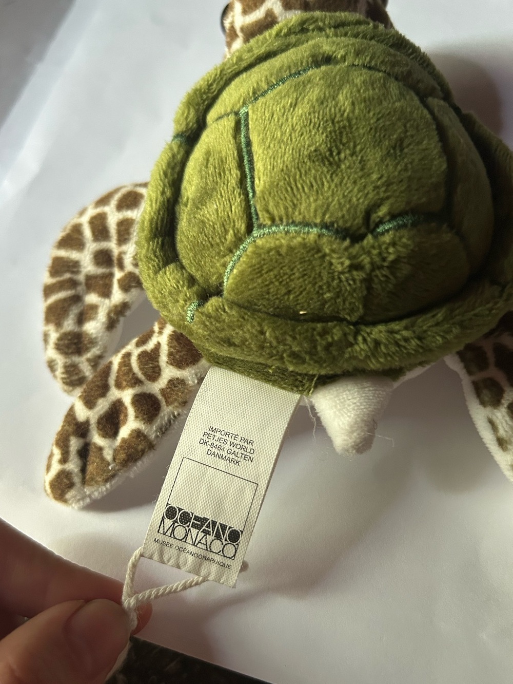 Green Plush Sea Turtle Stuffed Animal - Picture 2 of 4